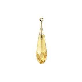 Swarovski 31.5mm Pure Drop Pendant with Gold Cap - Crystal Metallic Sunshine (1 Piece)