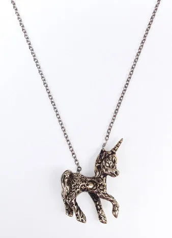 Tattooed Unicorn Necklace