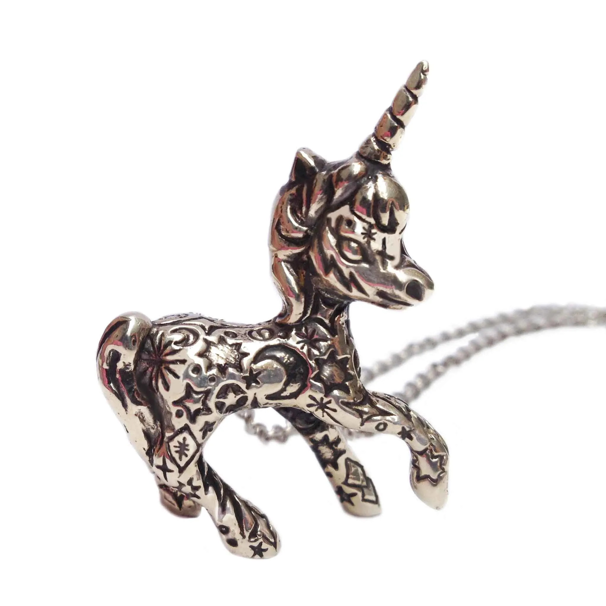 Tattooed Unicorn Necklace