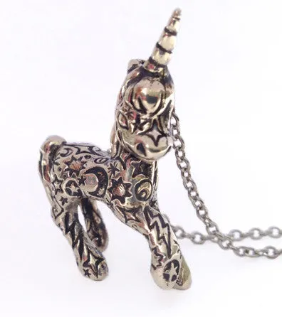 Tattooed Unicorn Necklace