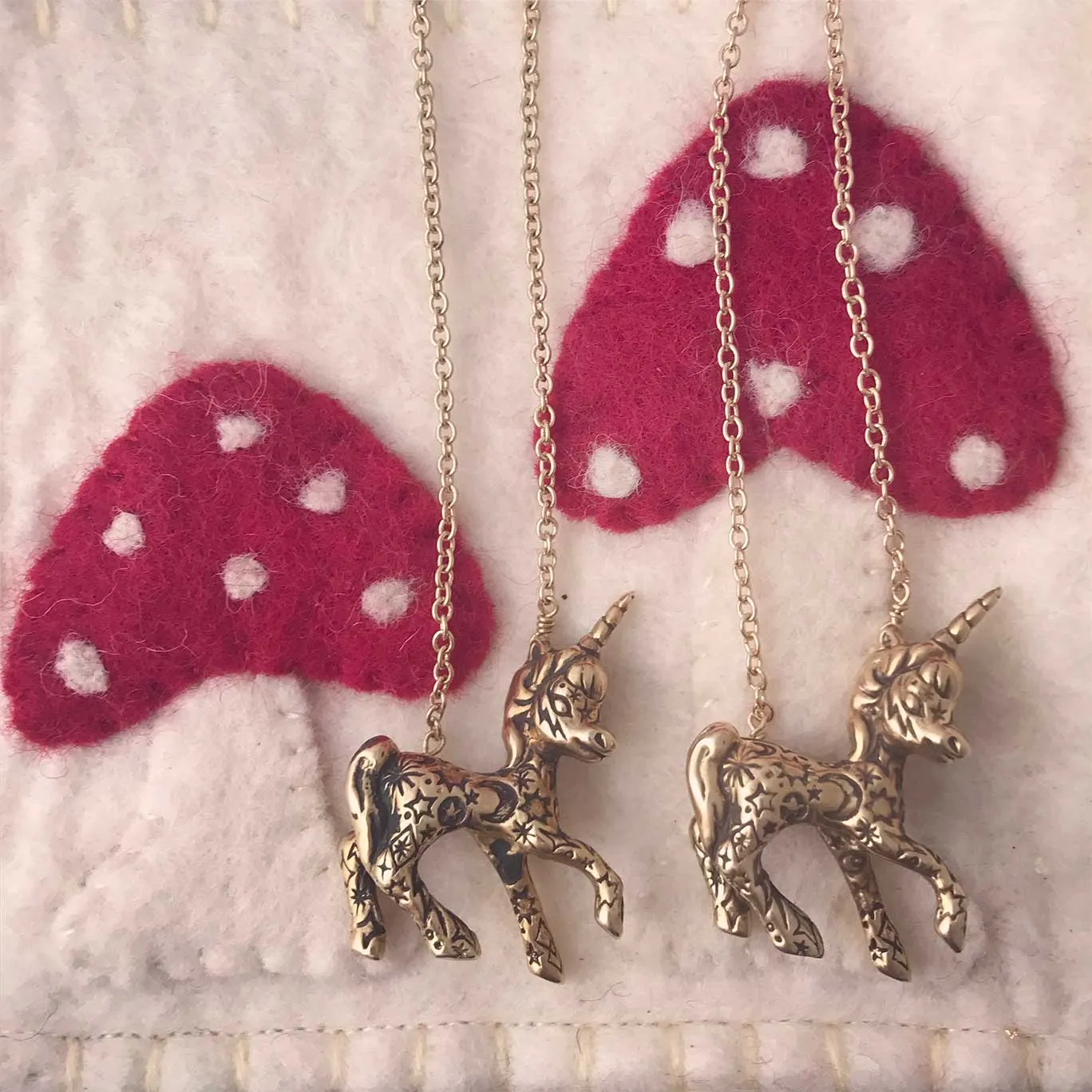 Tattooed Unicorn Necklace