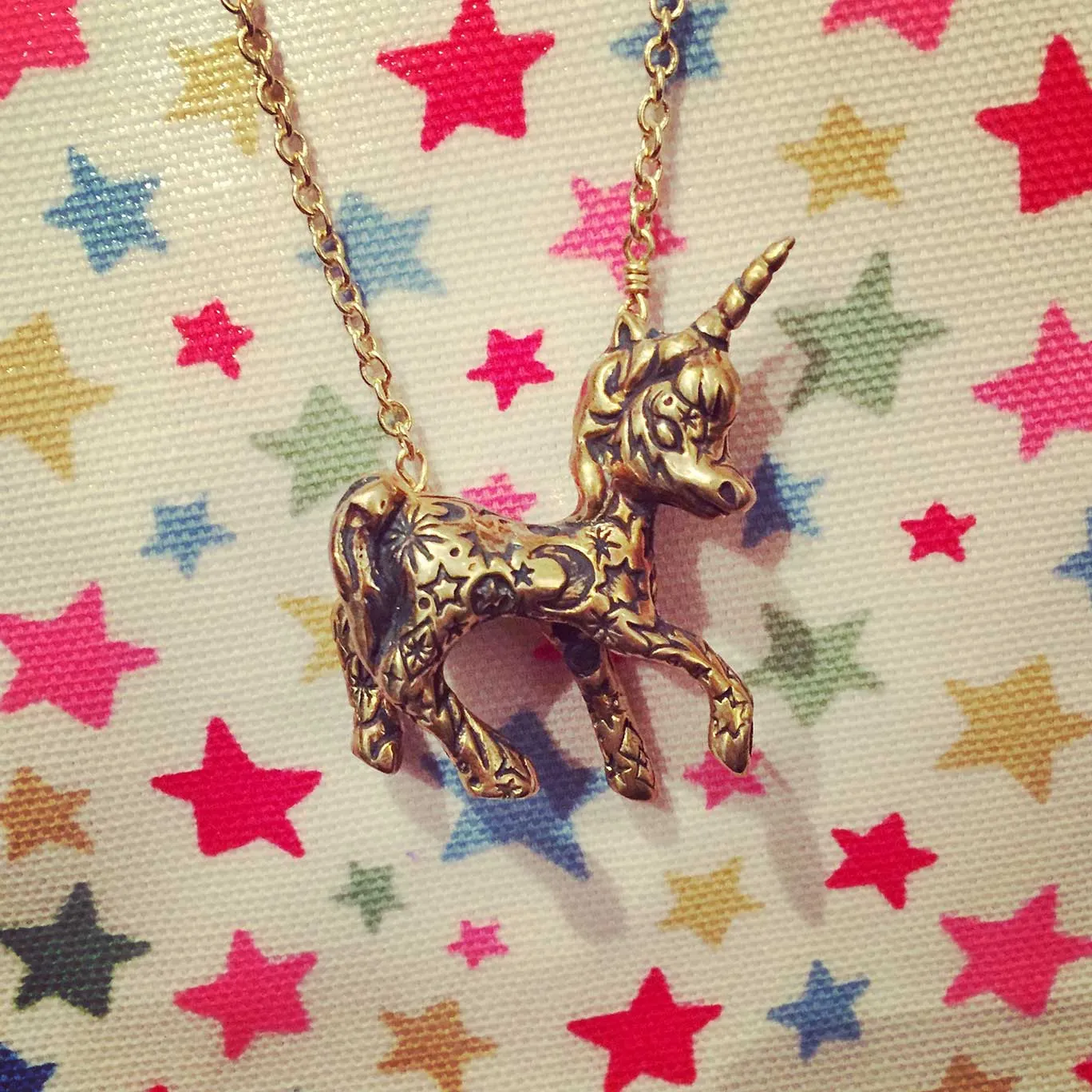 Tattooed Unicorn Necklace