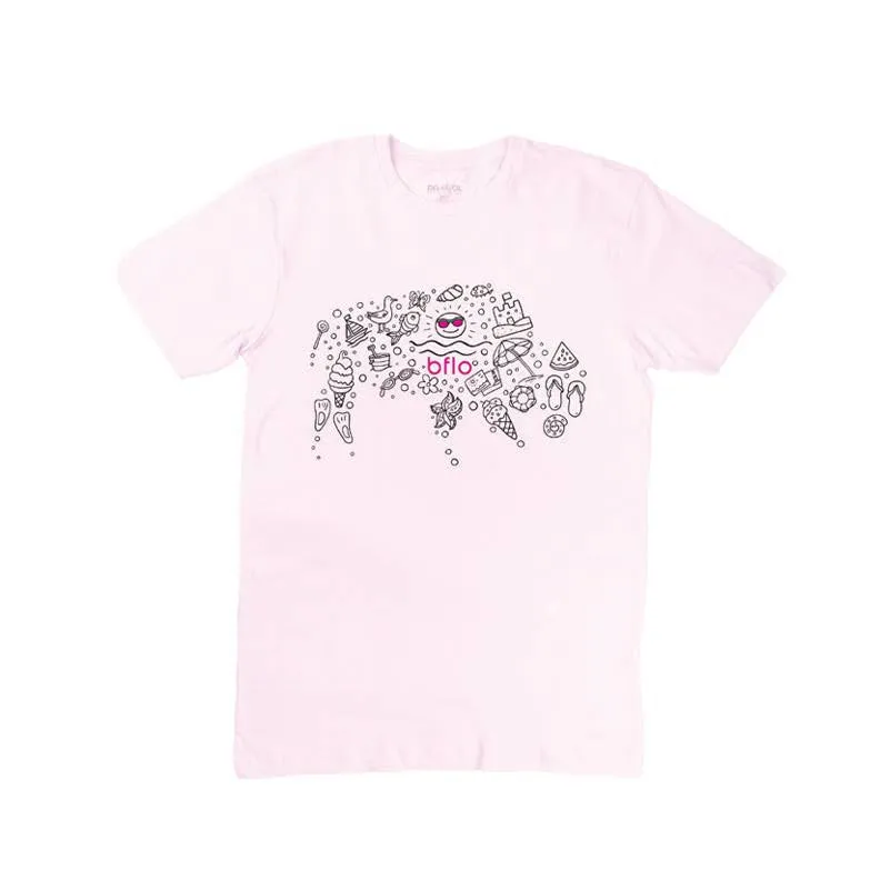 Toddler Pink With Buffalo Beach UV Color Changing Shirt