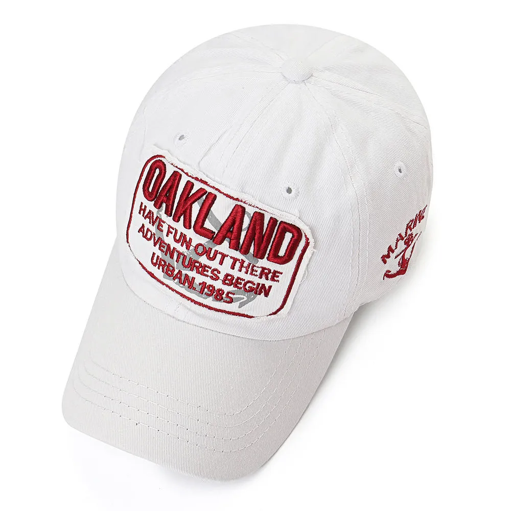 Unisex Summer Outing Sunshine Trend Baseball Cap Wild Oakland Embroidered Outdoor Sunshade  Cap