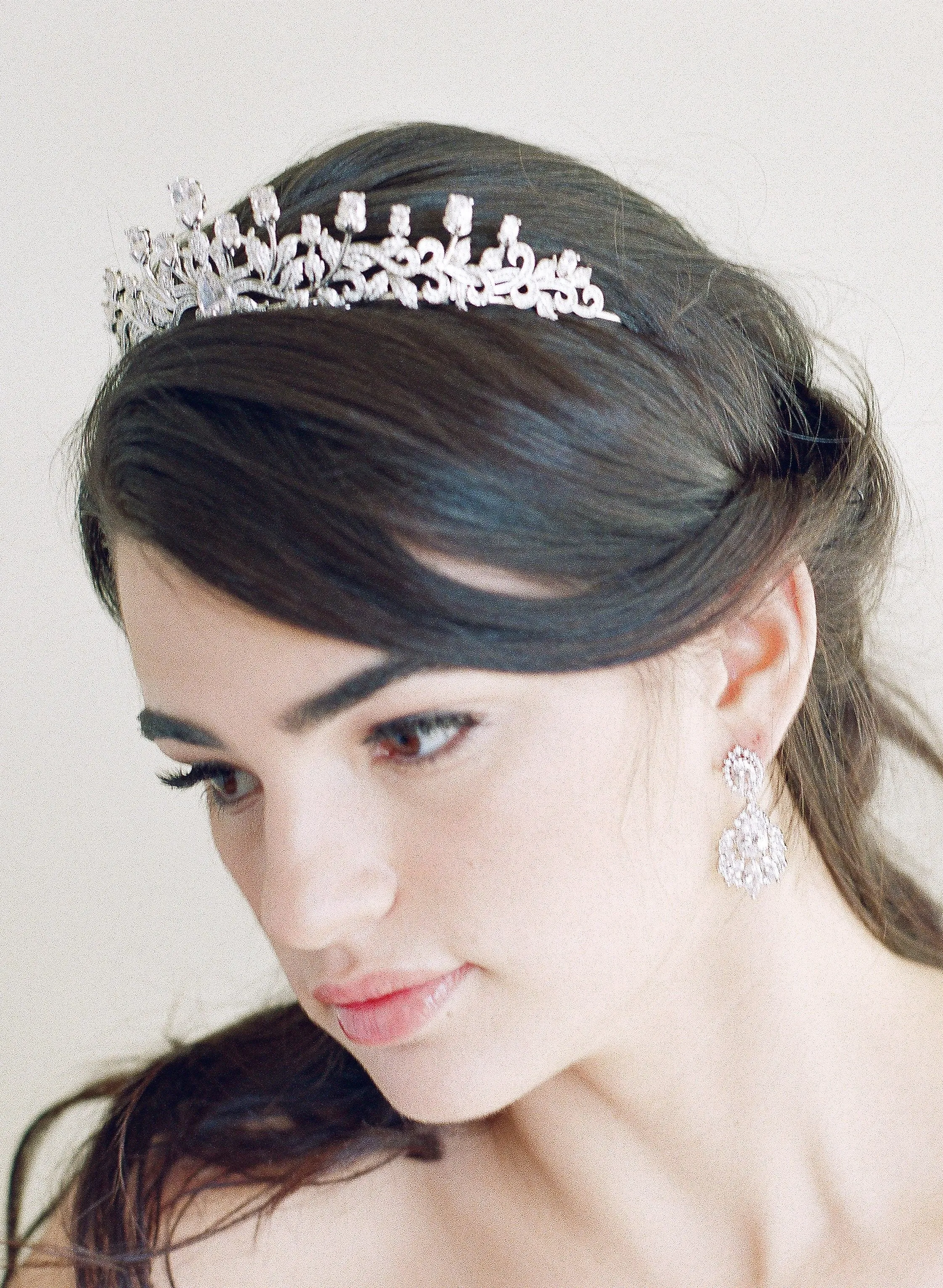 URSULA Bridal Tiara and Wedding Earrings