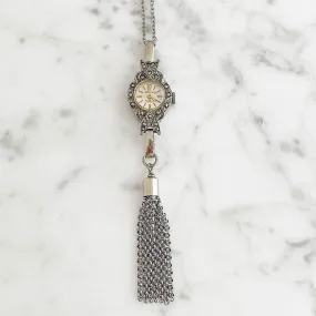 VALERIE silver watch necklace