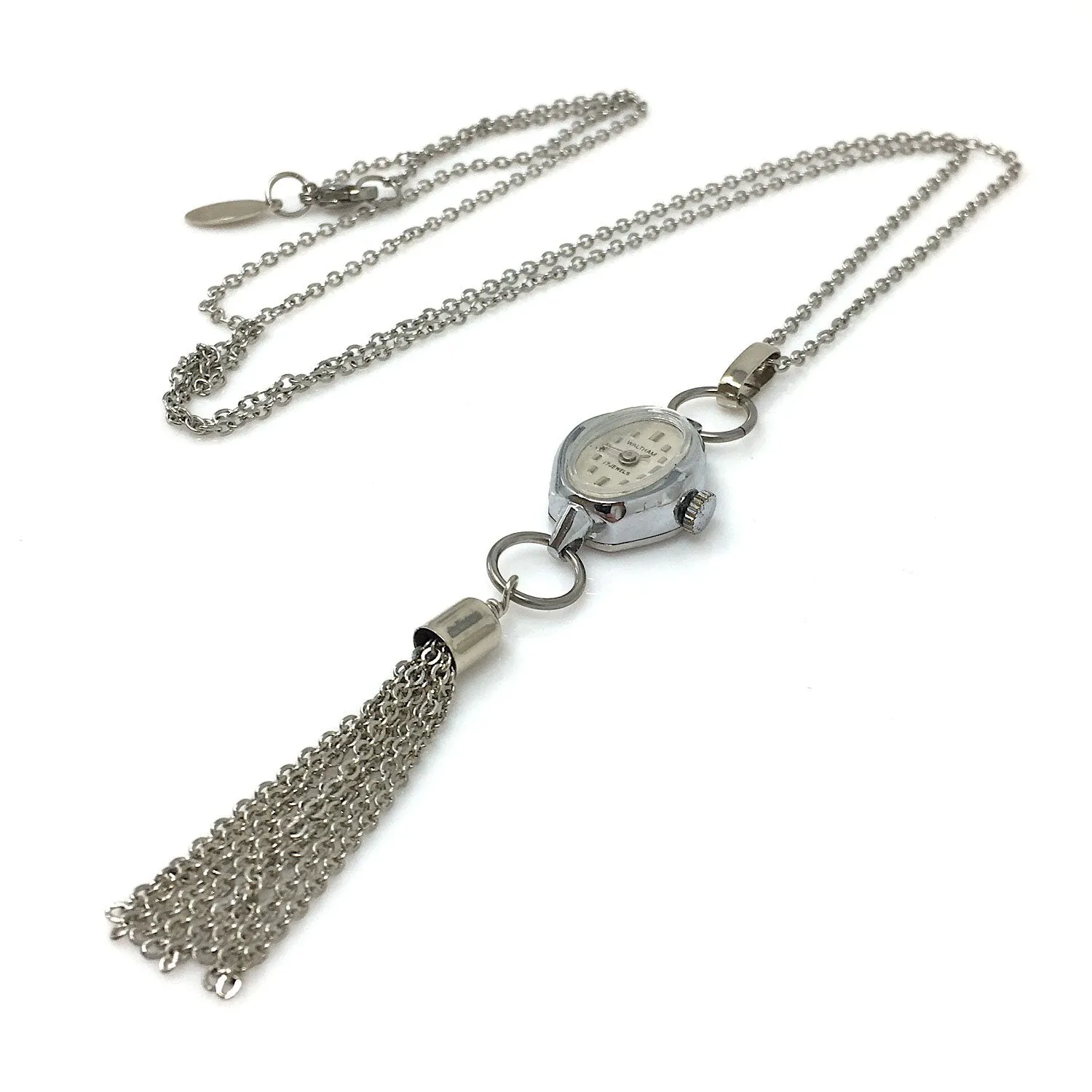 VALERIE silver watch necklace