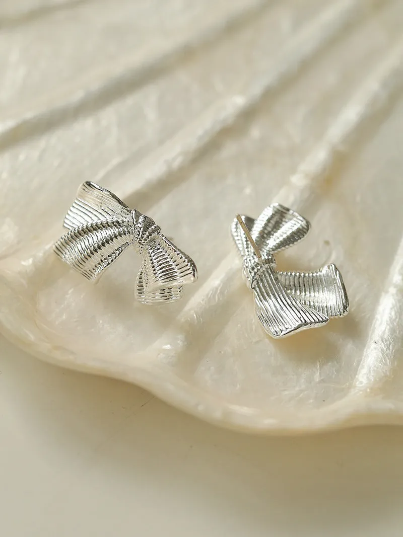 Vintage Ribbon Bow-Knot Ear Studs Earring