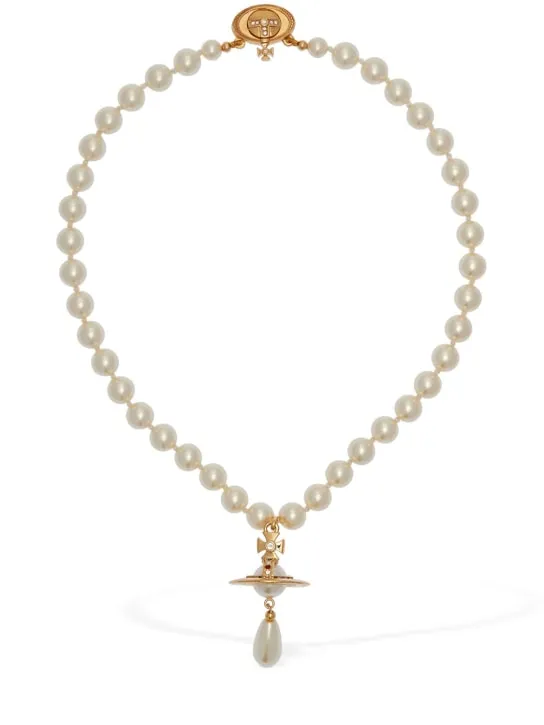 Vivienne Westwood   One row imitation pearl choker 