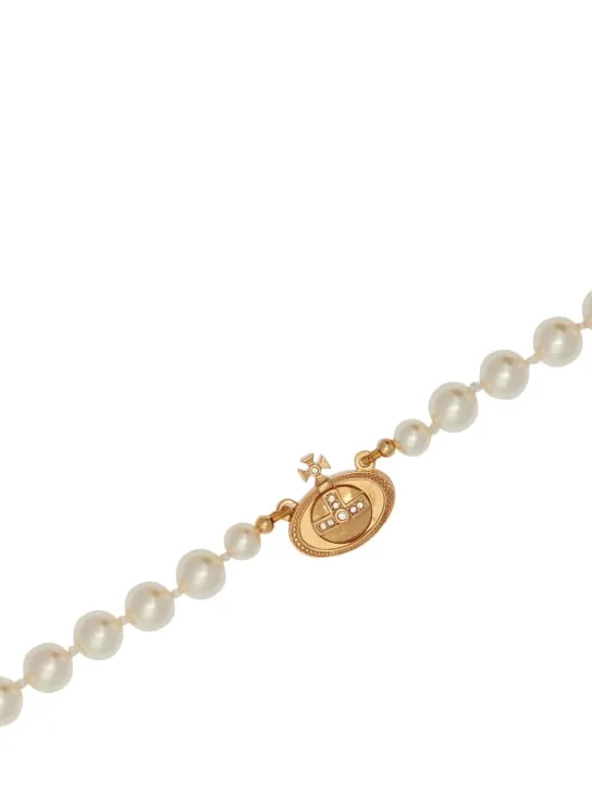 Vivienne Westwood   One row imitation pearl choker 