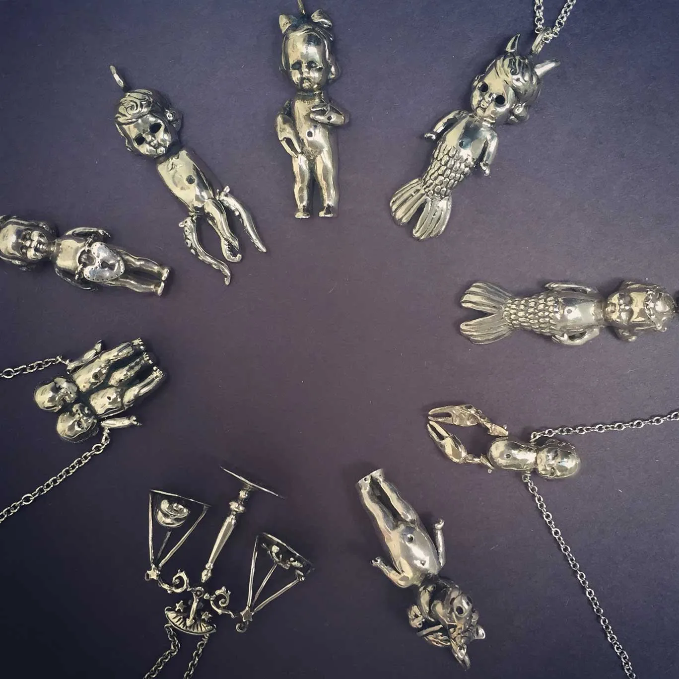 Zodiac Doll Libra Necklace- Ready to Ship